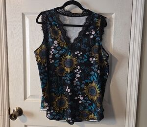 Elegant Black Floral Lace Blouse